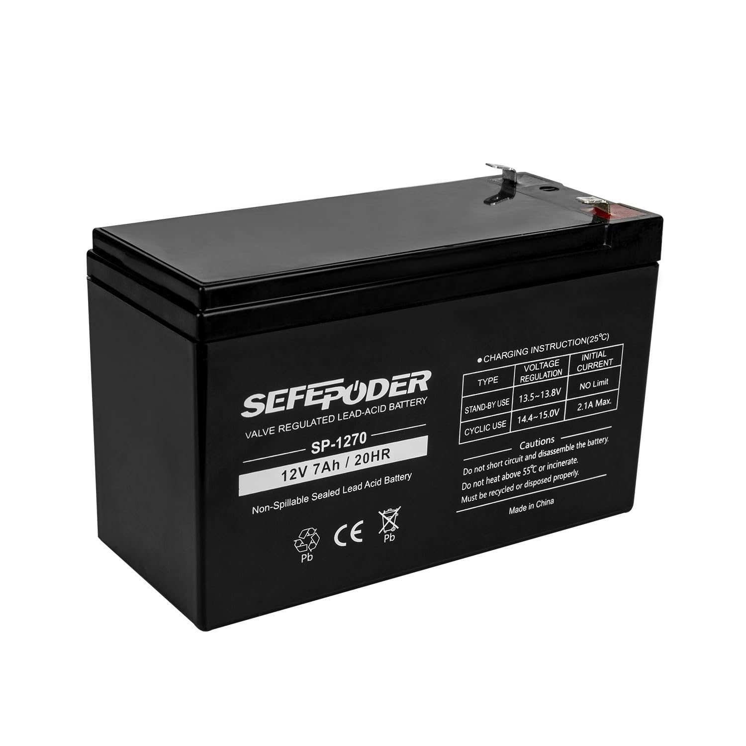 SEFEPODER 12V 7Ah SLA Battery