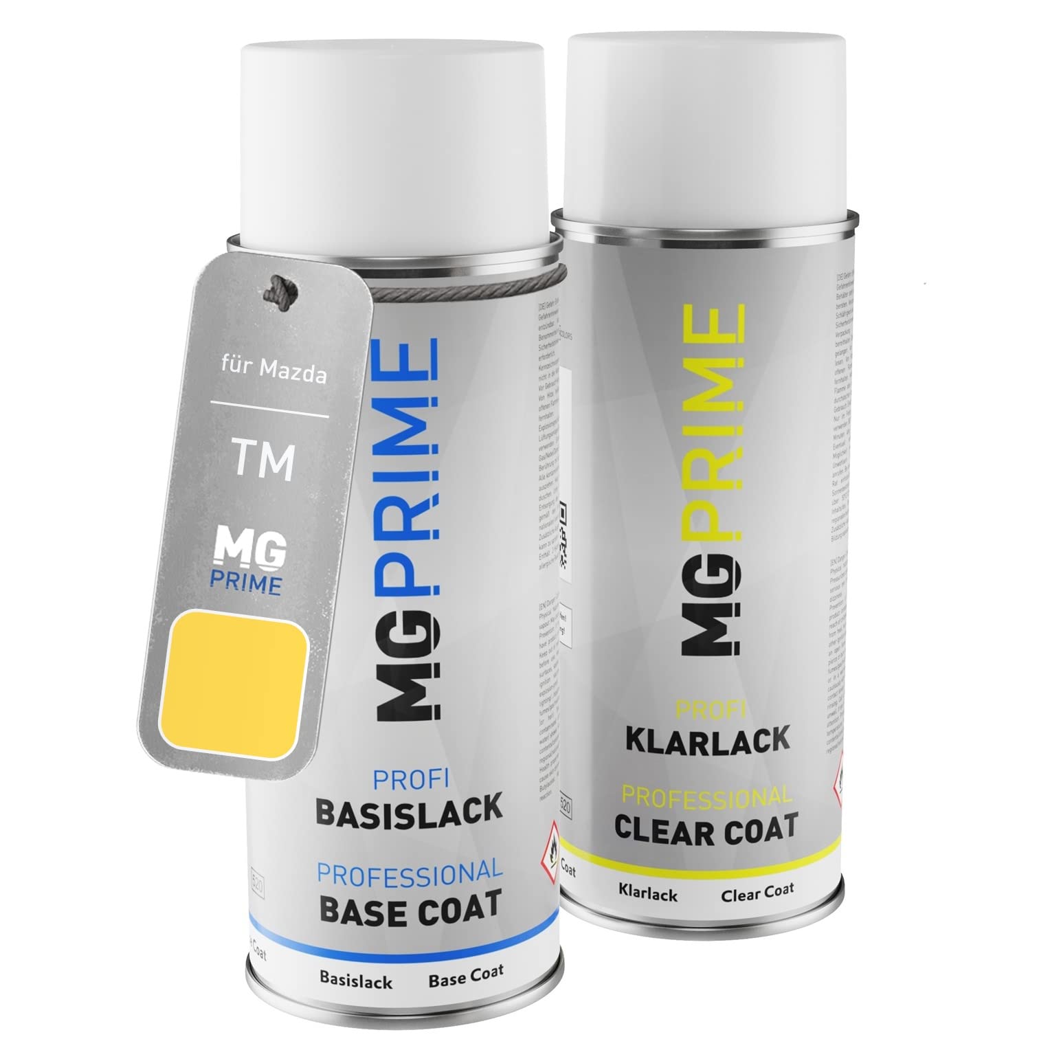 MG PRIME Car paint Spray can set for Mazda TM Pop Yellow Base coat clear coat spray can 400ml