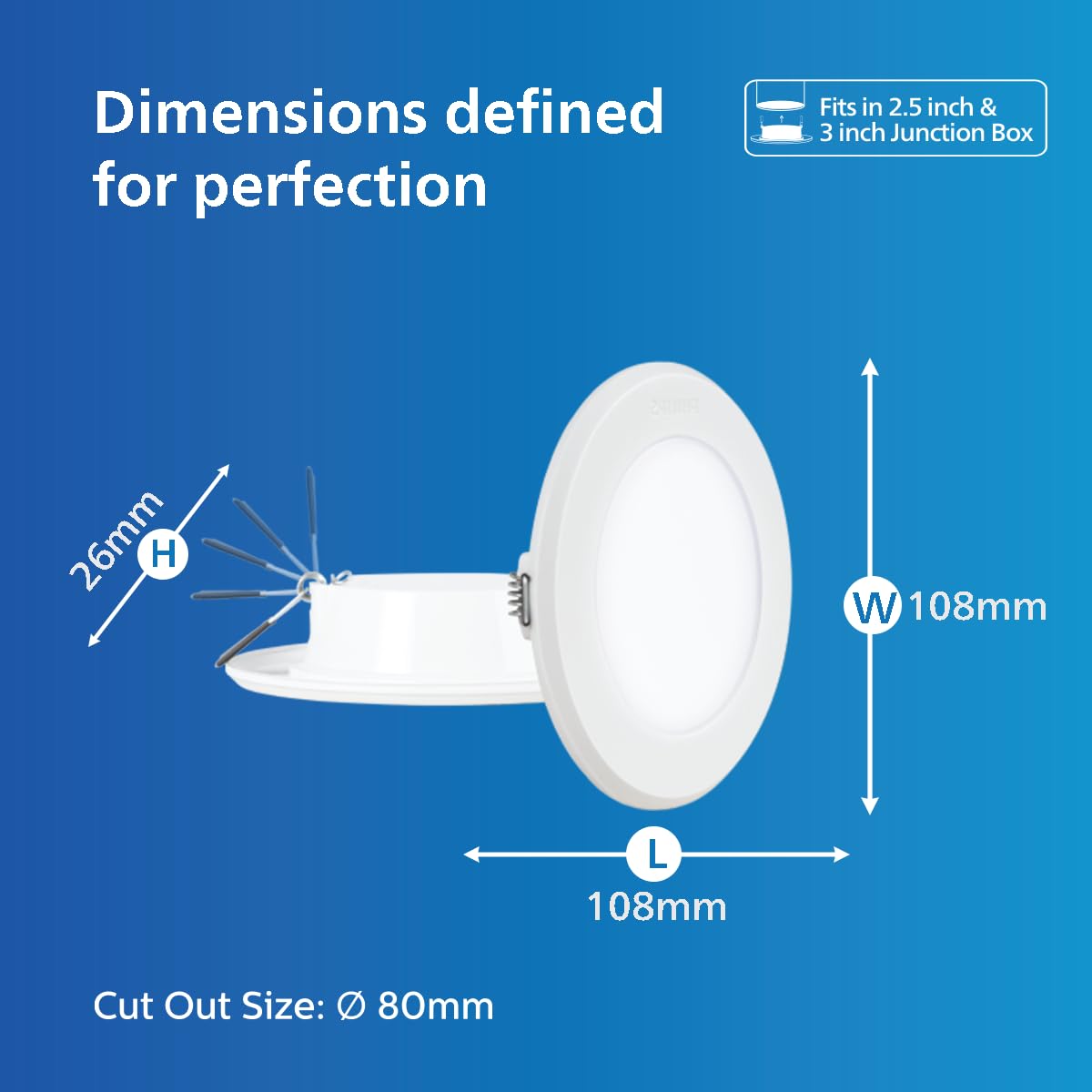 Philips 5W LED Downlighter - Cool Daylight -3