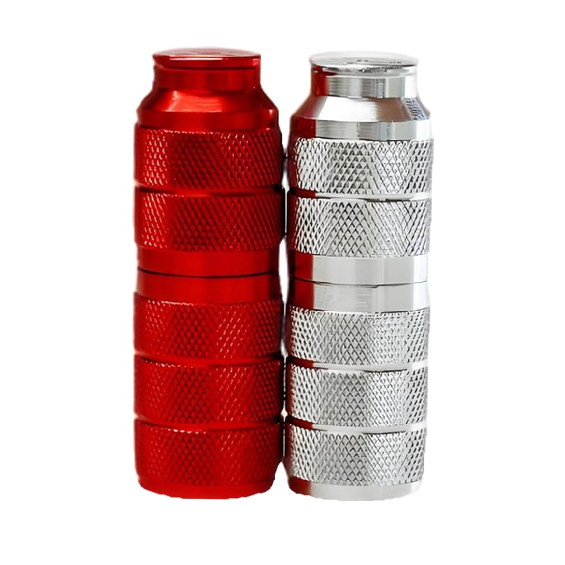 Rotass 100% Aluminum Cream Opener Cracker (2 packs), Red+Silver