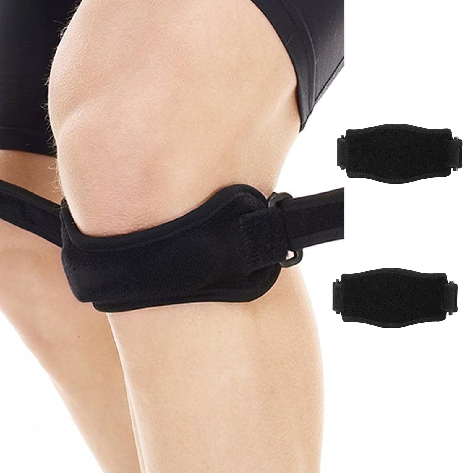 Amazon.co.jp: 2個 膝サポーター ストラップ バンド タイプ 膝調整可能