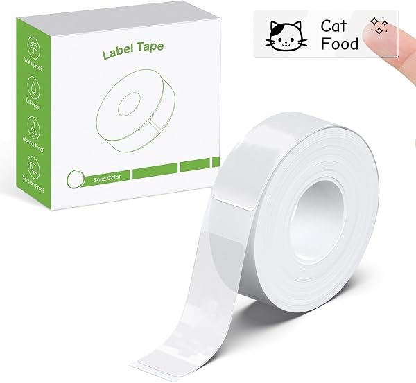 P21 Label Maker Tape, 180 Tapes/Roll, 14x50mm (0.55"x1.97"), Standard Laminated Replacement, Transparent Multipurpose Print Paper for P21, 1 Roll - 1