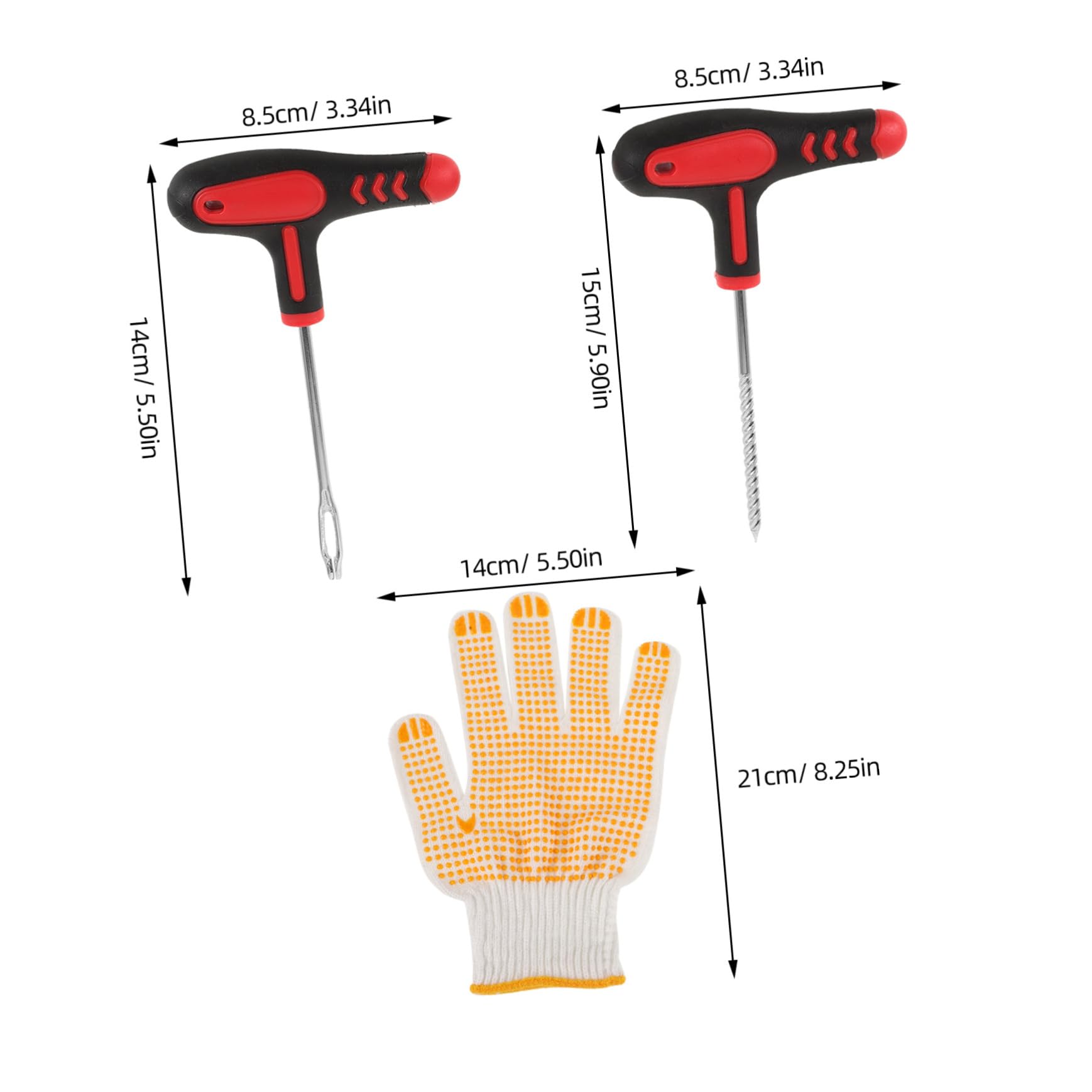 Ciieeo 1 Set Tire Plug Repair Kit for Cars Motorcycles Atvs Utvs Durable Heavy Duty Tools with Plugs Compact Portable Design for Easy Transportation and Compatibility