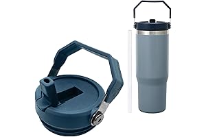 Navy Blue Stanley 30 oz Ice Flow Flip Tumbler Lid Replacement with Straw