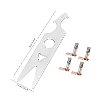 Vista 5 de ANGGREK Manipro Part - Juego de 2 pares de llaves de cepillo de carbono, pieza de repuesto para taladro de uñas, pieza de repuesto Up200