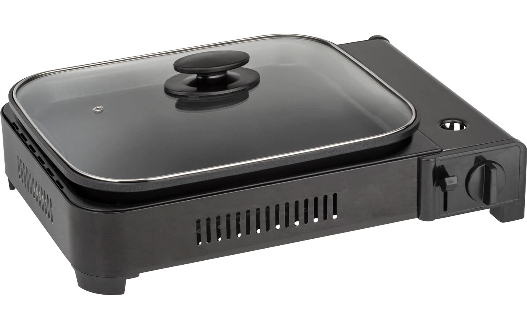 BRUNNER 0708042N Piastra Grill Portatile a Gas Devil Megagrill Potenza 2.2 Kw, Piastra da Tavolo Alimentazione con Cartucce a Valvola da 227 G