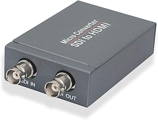 SDI to HDMI, 3G-SDI/HD-SDI/SD-SDI to HDMI Converter Adapter,SDI in HDMI out, SDI in SDI out Loopout 1080P @60Hz Video Audio Splitter, Auto Format Detection and Stereo Audio De-embedder, Support HDCP