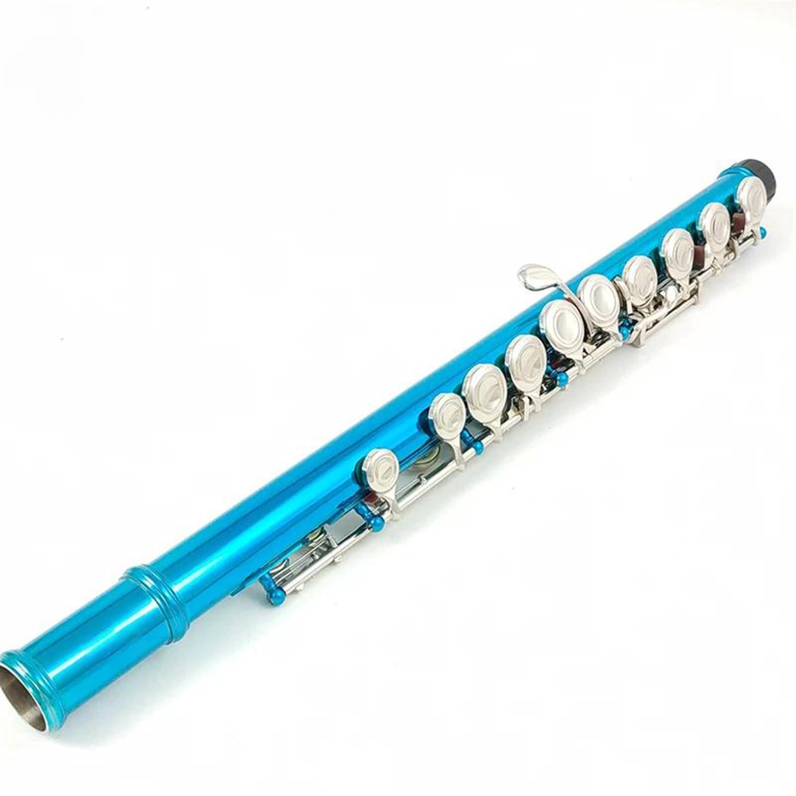 Professionale Flauto Traverso Corpo In Rame-nichel Flauto A 16 Fori Fori Chiusi Chiavi C Flauto Blu Con Chiave E