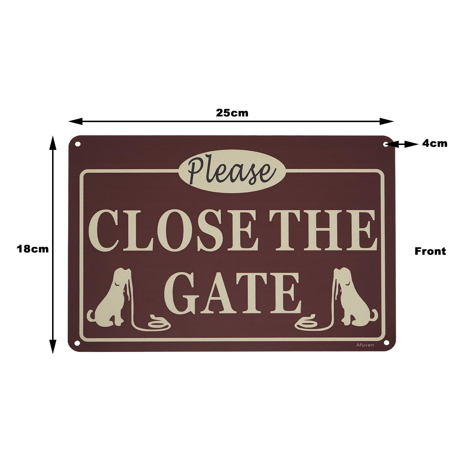 EMSea 2Pcs Please Close The Gate Signs Close the Door to Prevent Dog From Getting Lost Sign for Garden Pet Shop Dog Cafe 25x18cm - Image 4