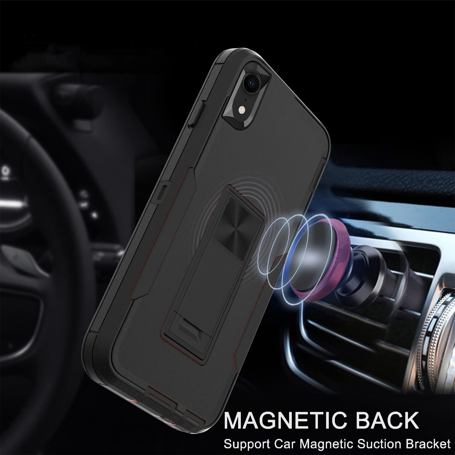 Asuwish Funda De Teléfono Para IPhone XR 6.1 Con Protector De Pantalla De Vidrio Templado Y Soporte De Anillo, Accesorios De Silicona IPhoneXR IPhone10R I Phonex 10XR 10R RX CR IPhoneXRcases