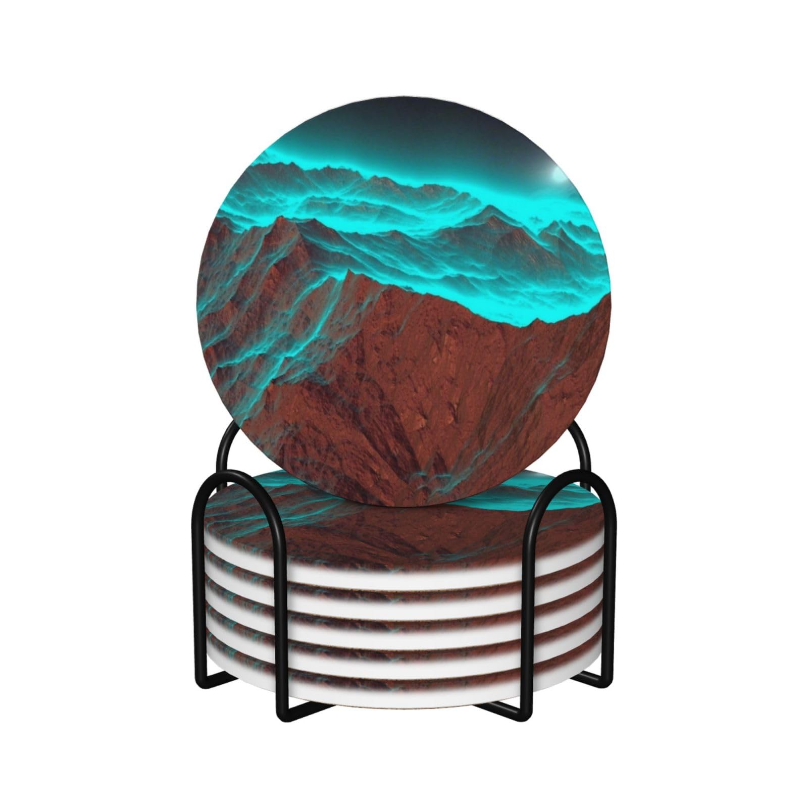 Dessous de verre en céramique absorbant Light Mountain (lot de 6)