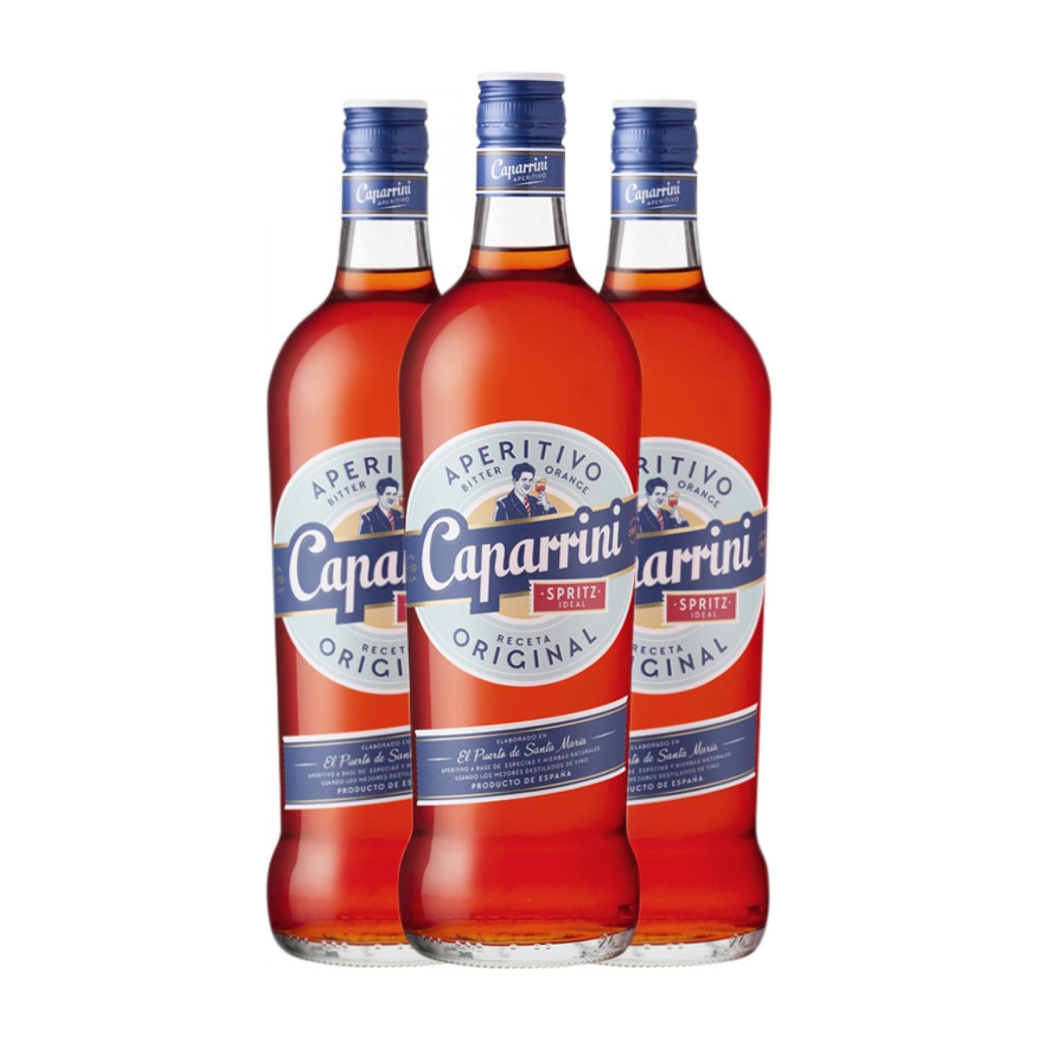 Licores Caparrini Aperitivo Botella Misil 1 L (Caja de 3 Botella Misil de 1 L)