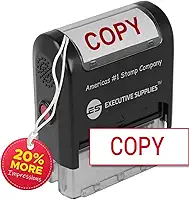 Copie o carimbo de borracha com autotinta | tinta vermelha | para uso profissional e pessoal | Tinta de secagem rápida | Suprimentos executivos