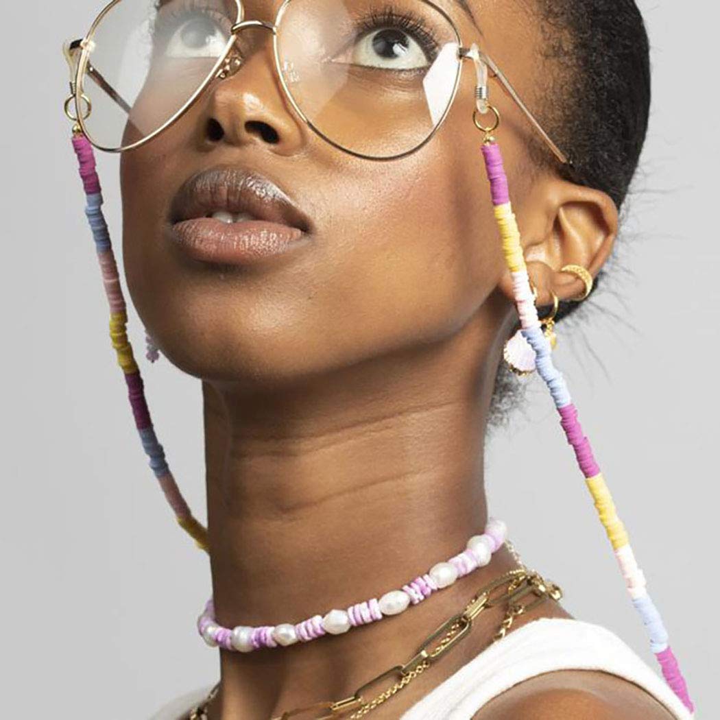 Bohend Boho Cadena larga para gafas de sol Oro bohemio Cadena de mascarilla Mujer Cadena de anteojos Accesorios para gafas por Los anteojos Y Máscaras faciales