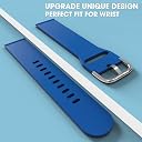 Sounce Silicone 22mm Replacement Watch Strap with Metal Buckle Compatible with Boat Xtend, Boat Xtend Pro, Noise Colorfit Pulse 2 Max, Noise Pulse Go Buzz, Fireboltt Phoenix, Fireboltt Rage, Boat Flash, Noise Colorfit Pulse Grand, Noise Colorfit Ultra Smart Watch & All Watches (Blue) gallery image