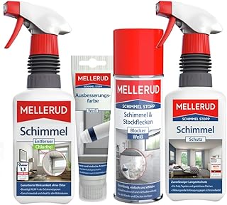 MELLERUD Schimmelset Wohnzimmer | Schimmelbekämpfung und Schutz für empfindliche Wohnräume | Set mit 4 Produkten