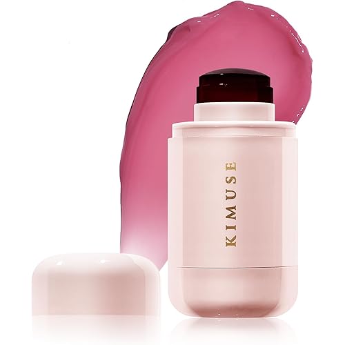 KIMUSE Jelly Cheek & Lip Tint, Watercolor Blush, Multi-Use Makeup, Tint for Cheeks, Lips & Eyes, Lightweight, Sheer & Buildable Color, Vegan Formula, Cruelty-Free