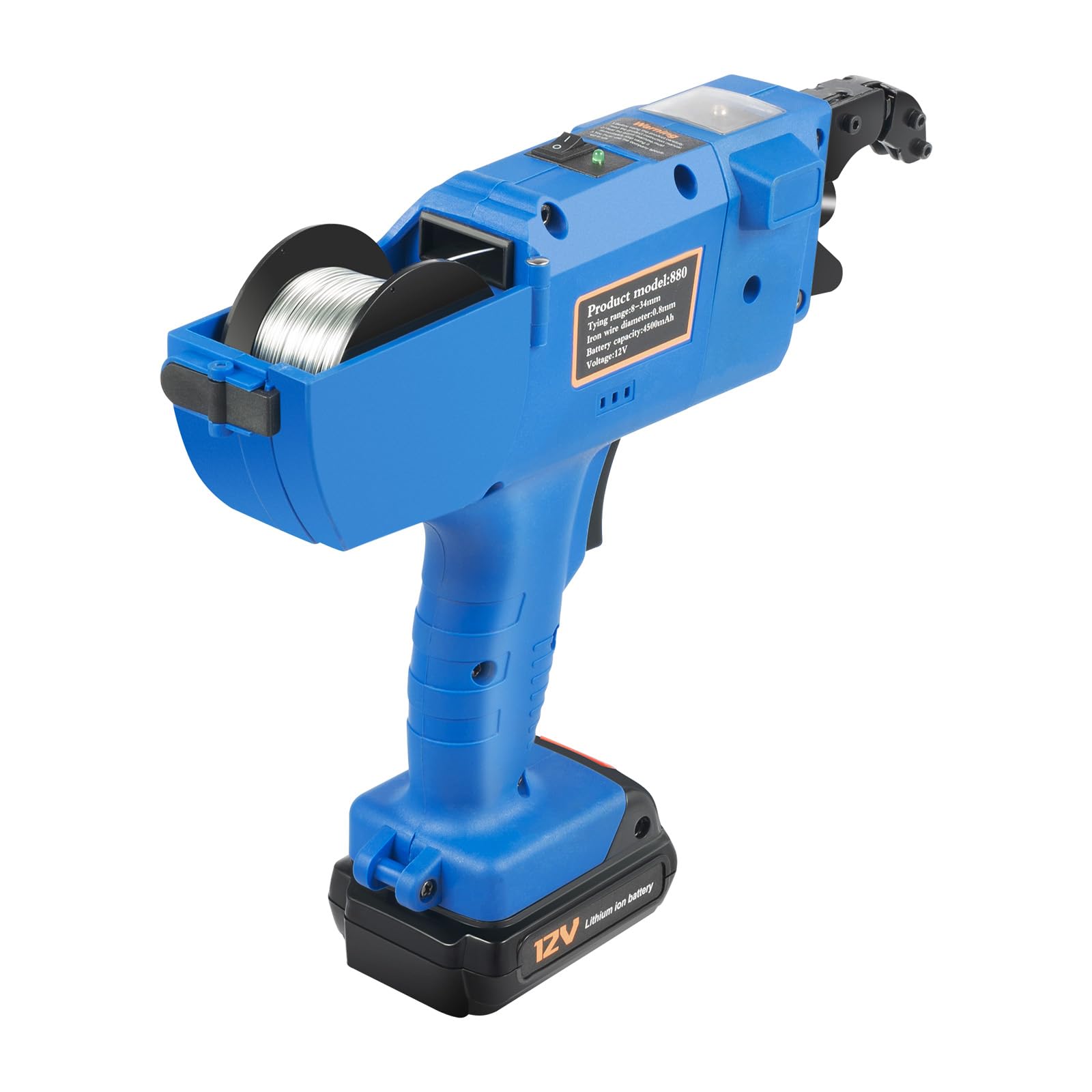 Rilegatrice elettrica Rebar da 12 V, 8-34 mm, per progetti di costruzione, costruzione di ponti