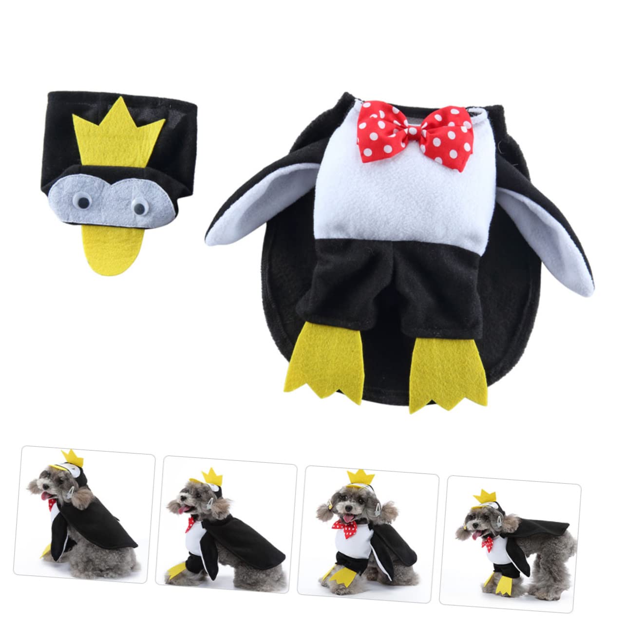 BESPORTBLE 4 Set Di Cappotti Per Cani Pinguino Extra Large Mantello Per Gatti Abbigliamento Per Animali Domestici Costume Da Cosplay Per Halloween