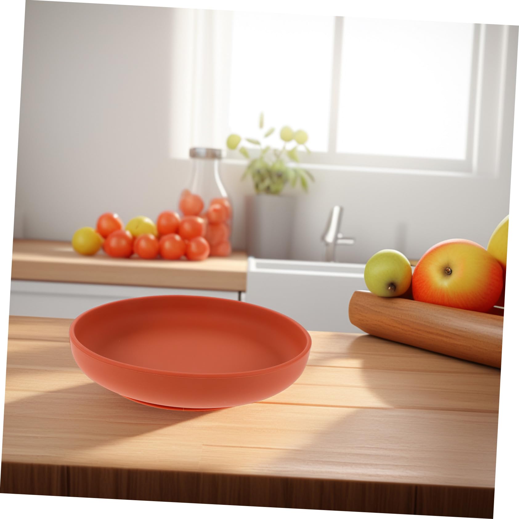 2 Piezas Plato Antideslizante con Base de Succión de Silicona para Adultos y Resistente Caídas Diseño Seguro para Alimentación Independiente de Personas Mayores y Discapacitadas