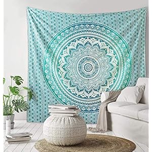 THE ART BOX Indie Mandala Tapestry aesthetic room decor wandkleden indiaas bedsprei sheets wandkleed bed sheets…