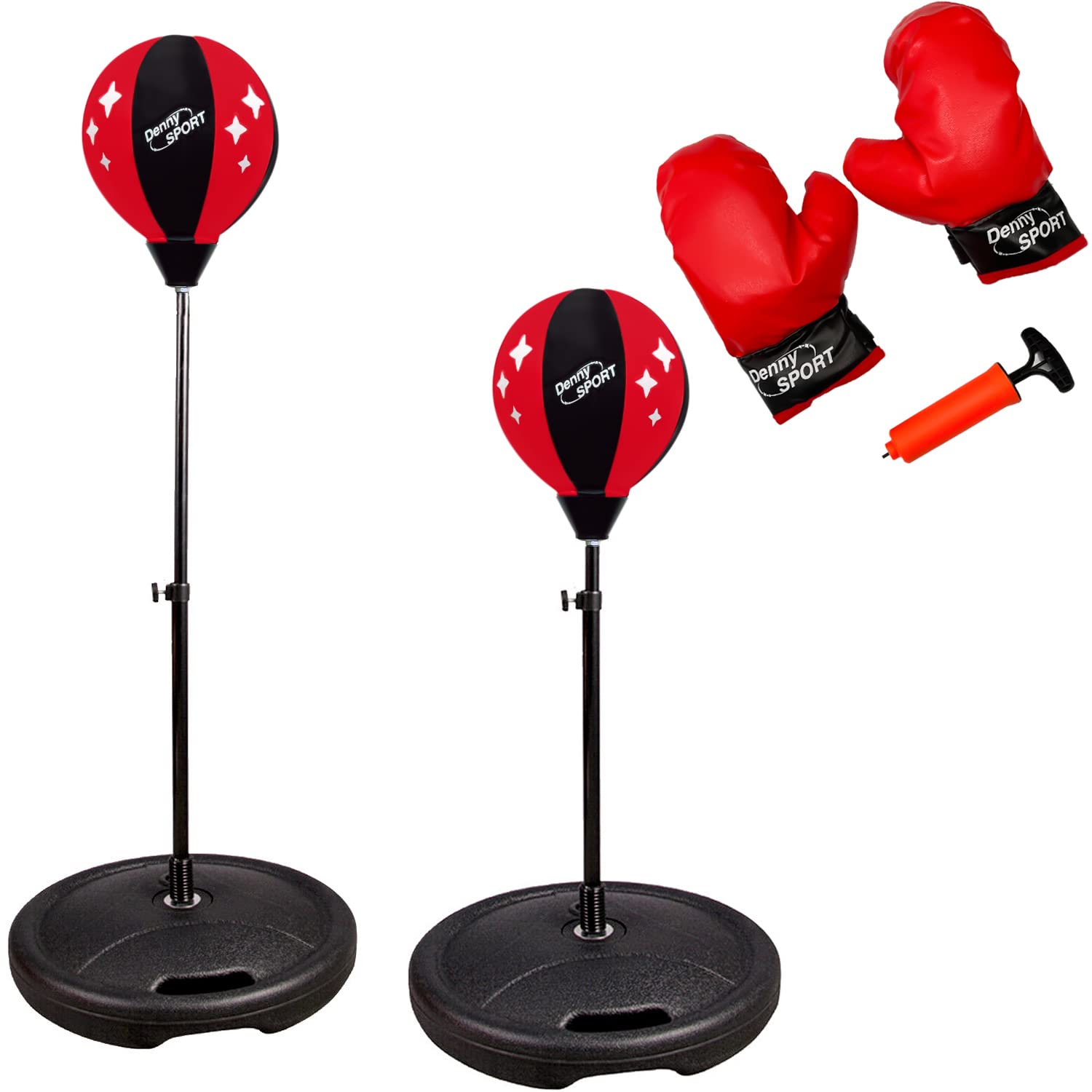 Denny Shop Children Kids Free Standing Boxing Punch Bag Ball Gloves Set Play Toy Xmas Gift by Crystals®