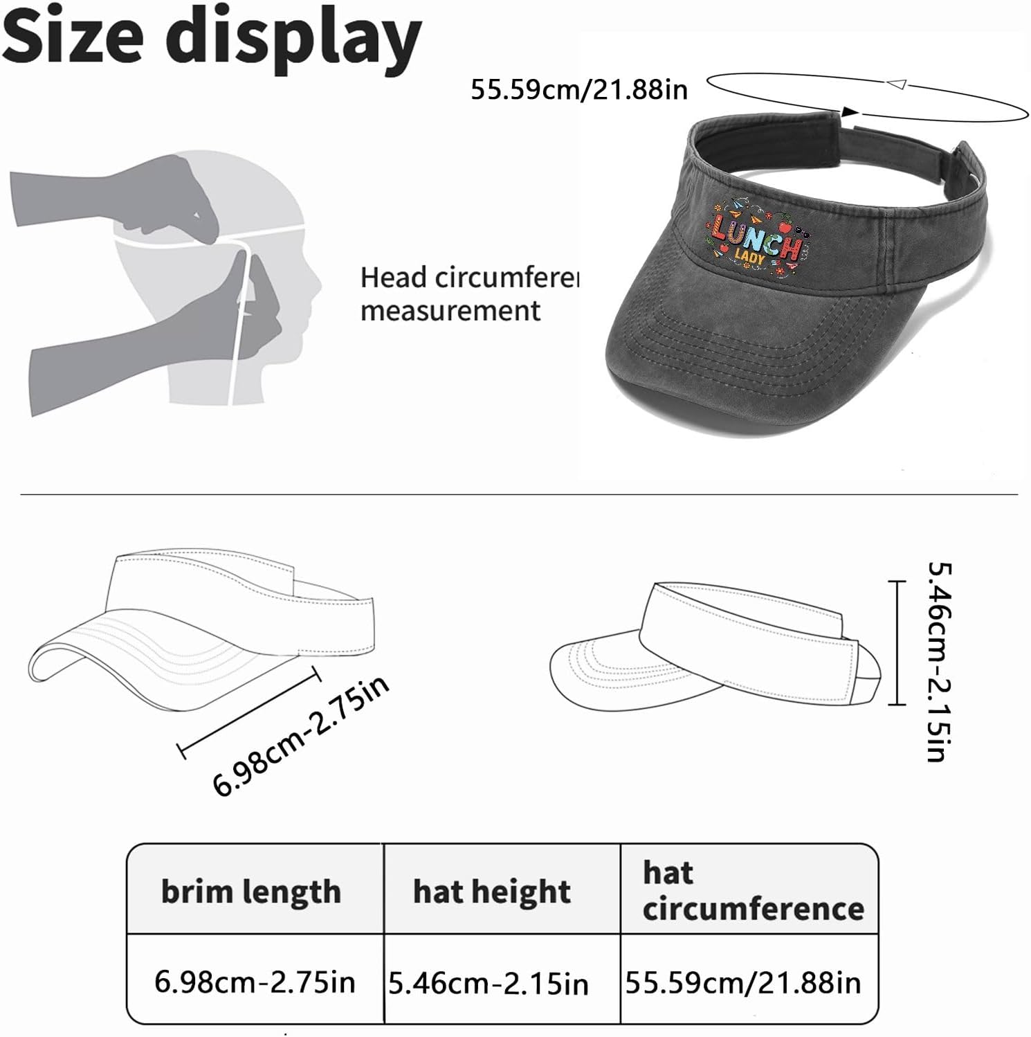 Lunch Lady Hats Running Cap Hats Washed Distressed Golf Visors for Men
