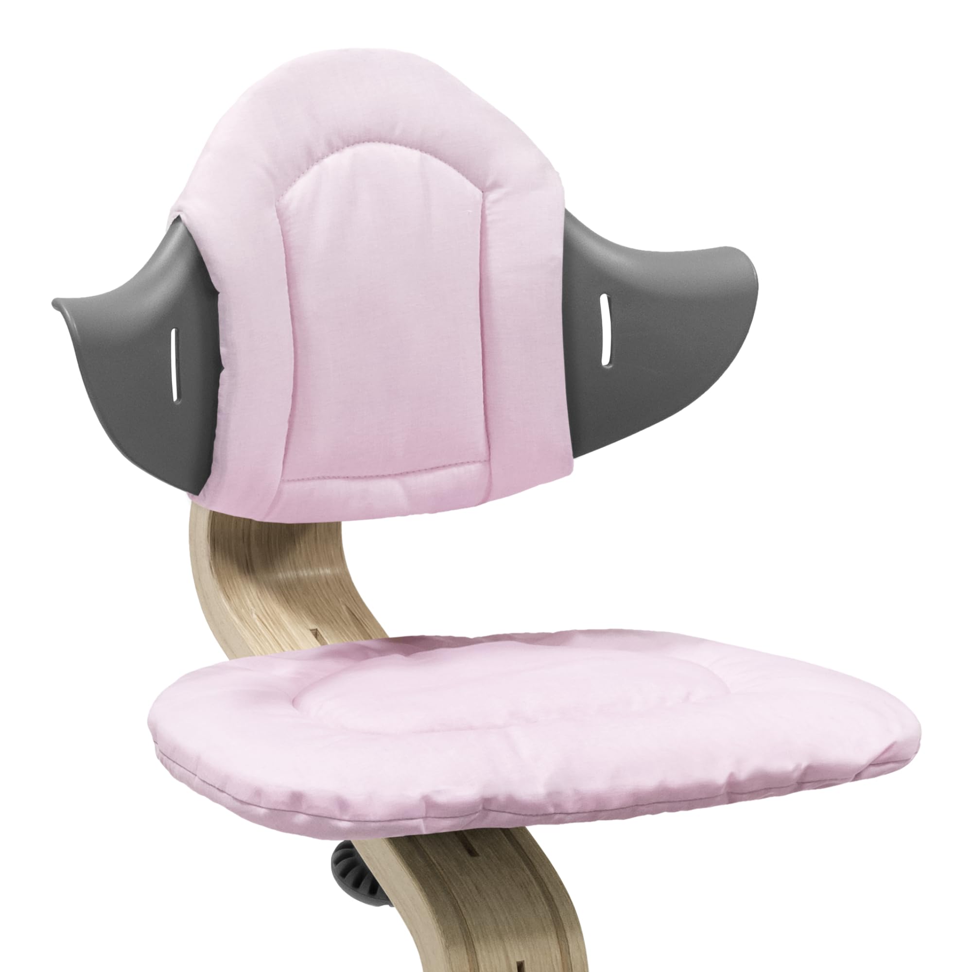 Poduszka Stokke Nomi, Grey Pink - dodaje miękkości i wygody krzesełku Nomi i krzesełku do karmienia - dla dzieci w wieku 6+ miesięcy - można prać w pralce