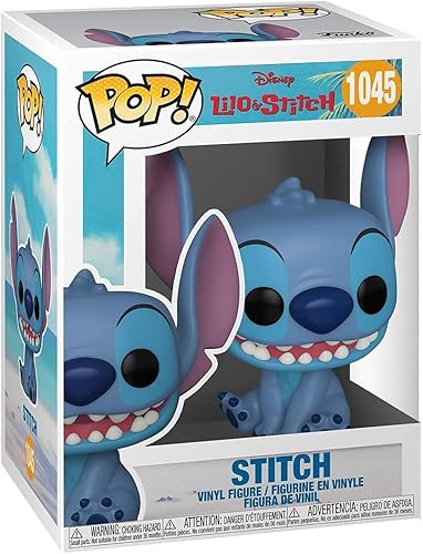 Miniatura 3 de Funko Disney: Lilo & Stitch - Smiling Seated Stitch Pop! Figura de vinilo (con funda protectora compatible con caja pop box)