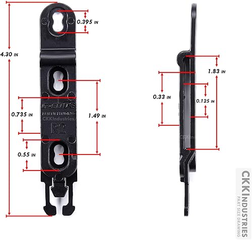 Miniatura 7 de HolsterSmith G-Code Molle - Accesorios de clip Molle  Diseño de bloqueo OWB (fuera de la cintura)  (para correas y cinturones de 1.75-3.00 pulgadas)