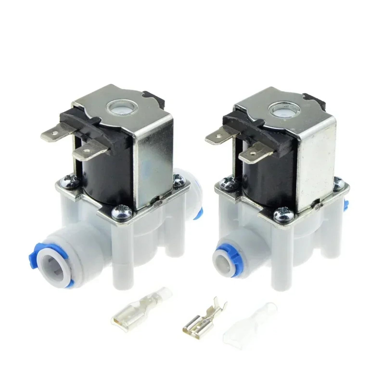 Válvula Solenoide Eléctrica De Plástico De 12 V, 24 V Y 220 V, Normalmente Cerrada, Manguera De 1/4" Y 3/8", Conexión Rápida, Sistema De Ósmosis Inversa De Agua RO.(AC 220V_OPEN)
