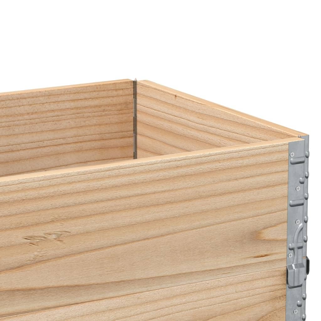 Paletten-Aufsatzrahmen 2 Stk. 100x50 cm Massivholz Kiefer stapelbar klappbar für Lagerung Transport und Ladungssicherung in Werkstatt Logistik und Versand