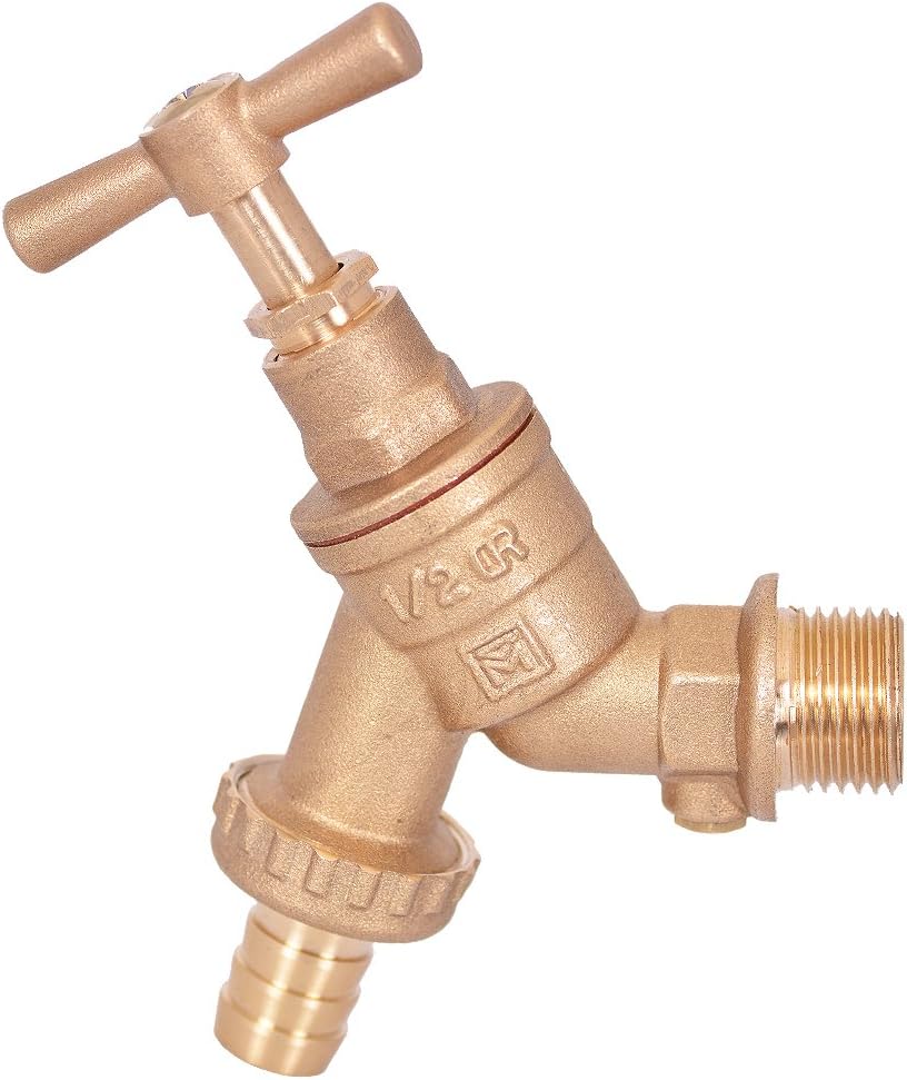 Primaflow Brass Hose Union Bibtap with Double Check Valve - 1/2''