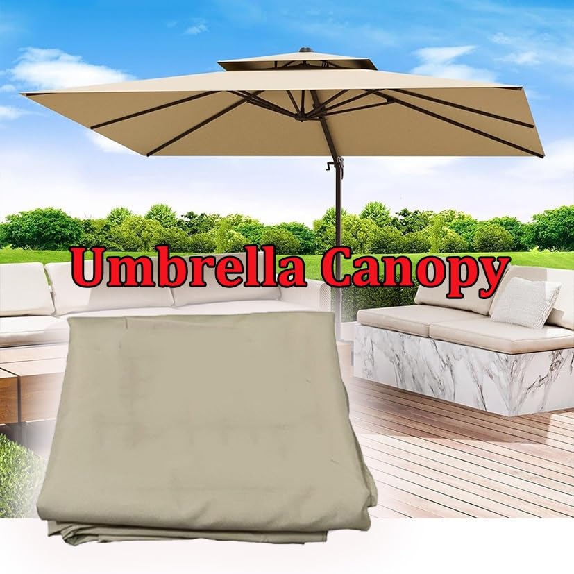 Lona de recambio para sombrilla rectangular de 3x4m con 8 varillas: repara tu toldo 3