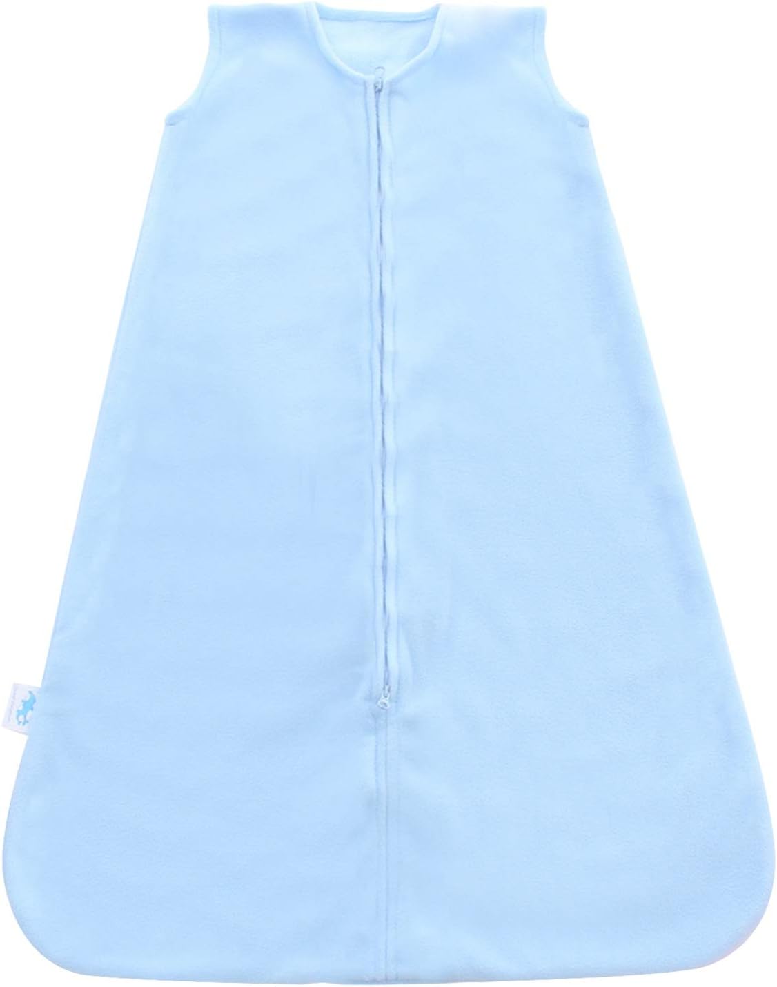 Micro-Plush Baby Sleep Bag and Sack with Inverted Zipper, Ultra Light - Unisex Clothes for Toddlers, Sleeveless Warm Soft Plush Wearable Blanket -(TOG 1, Large, Age 12-18 Months) - Blue