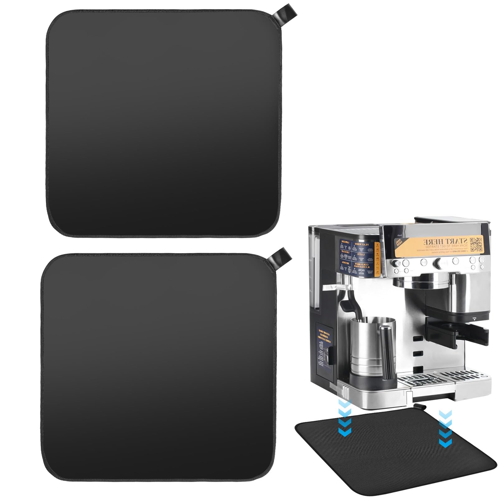 2 PCS Sliding Mat for Ninja Luxe Cafe Machine ES601 With Hanging Strap,Smooth Glide with Anti-Slip Base,Perfect Accessories for Ninja Espresso Coffee