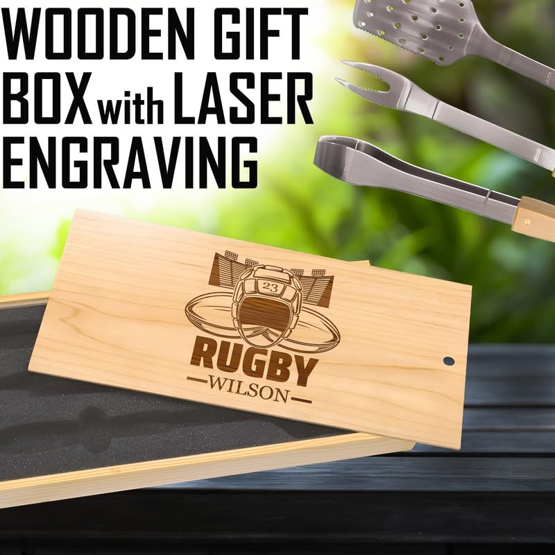 Set de Parrilla Personalizado en Caja de Madera miniatura 4
