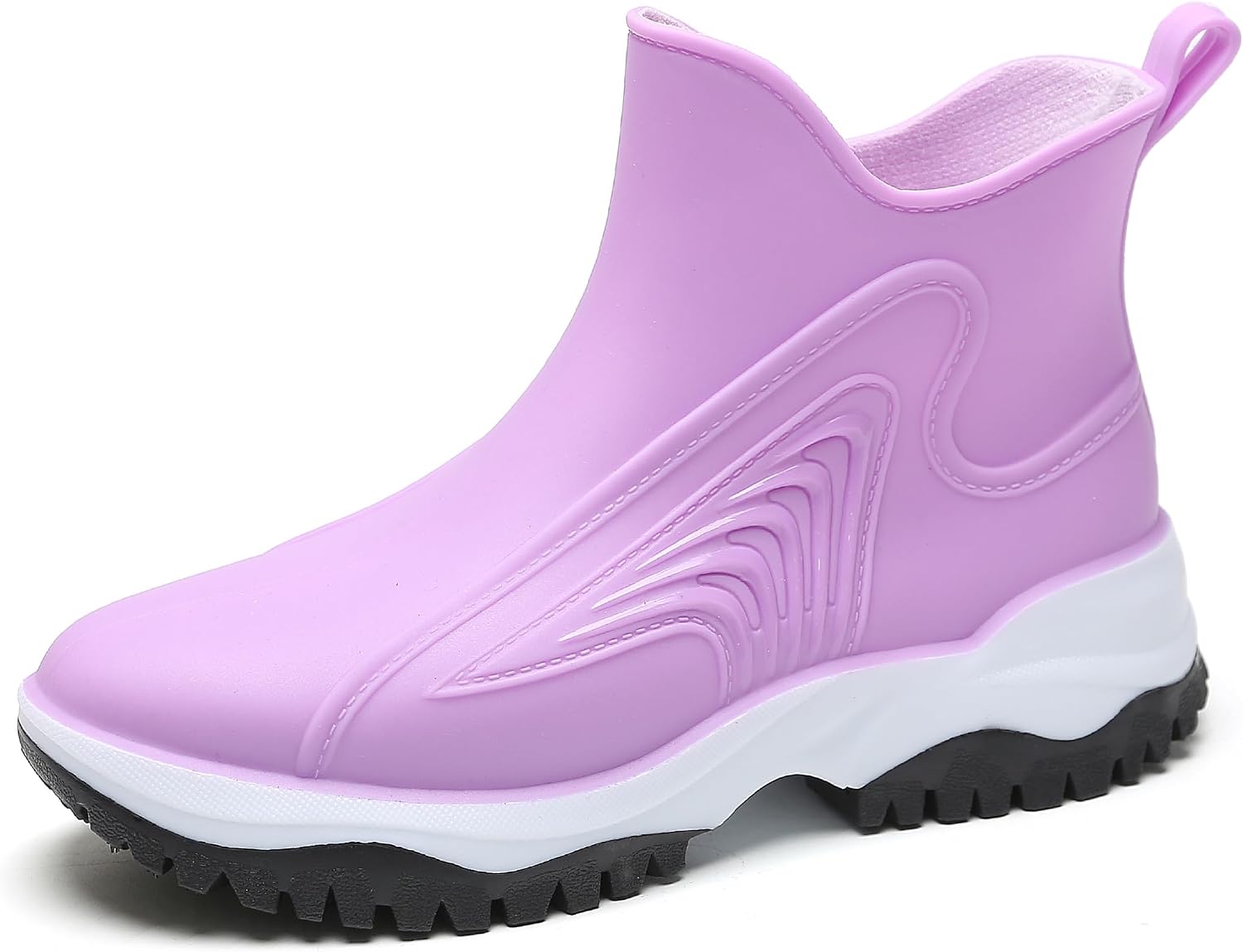XUNRUO Women's Ankle Rain Boots，Ladies Waterproof Lightweight Slip Resistant Outdoor Fashion Garder Booties