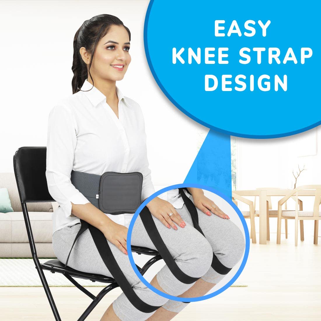 JSB BS08 Lumbar Traction for Belt Back Pain Relief, Exercise and Posture Correction (XL 40" to 44") 4