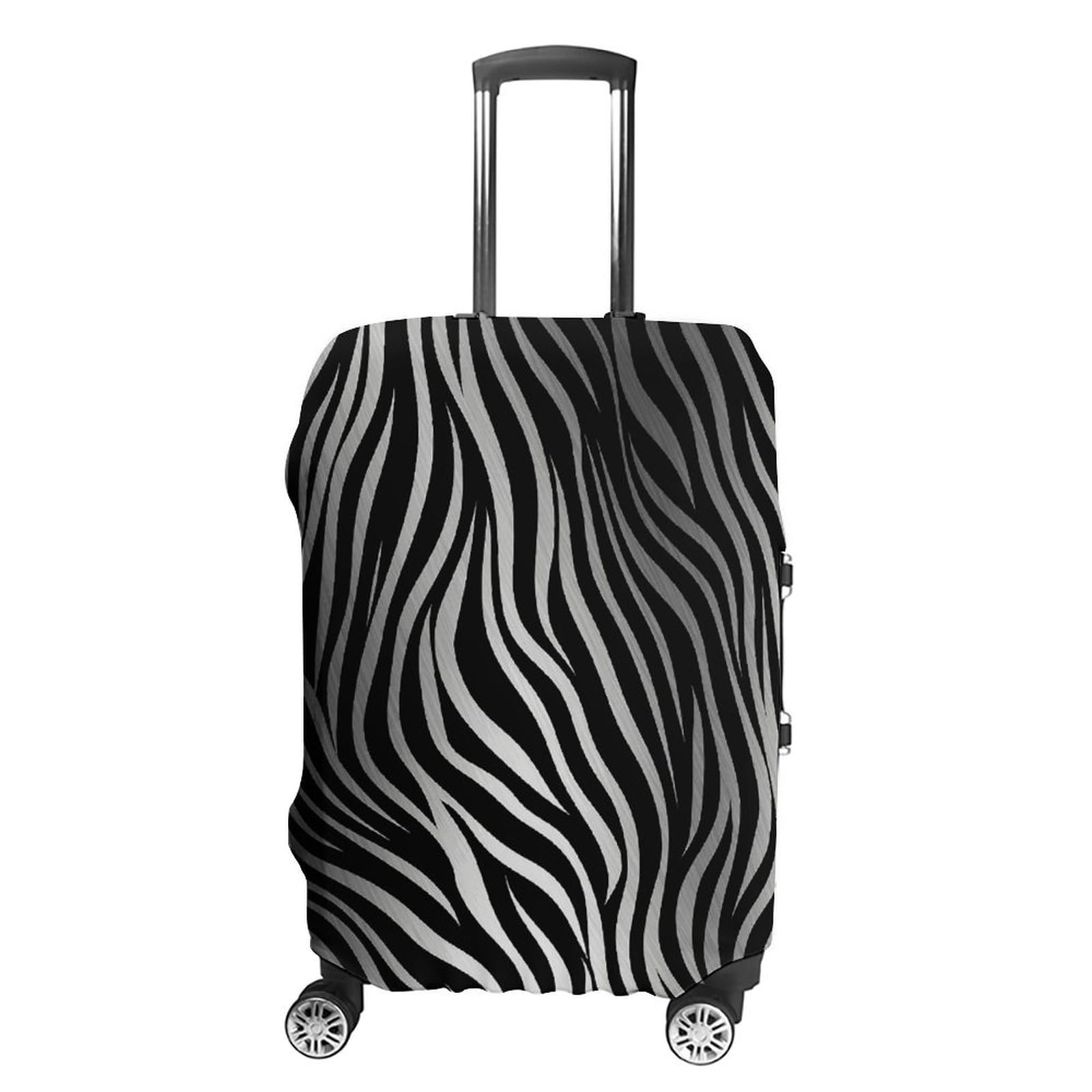Housse de valise zèbre lavable et résistante aux rayures en polyester S - 8