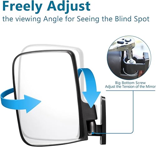 Miniatura 10 de BETOOLL HW9008 Carro de Golf Espejos Dobles Plegables Para Club Car EZGO Yamaha Star Carros de golf