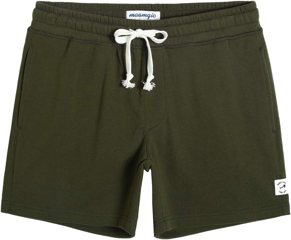 maamgic Mens Athletic Gym Shorts 5.5" Elastic Waist Casual Pajama