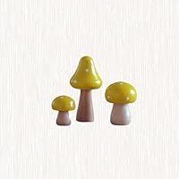 Vista 9 de SUPVOX 3 piezas de hongos en miniatura, mini hongos de madera, accesorios de jardín de hadas, macetas de flores micro suministros de decoración