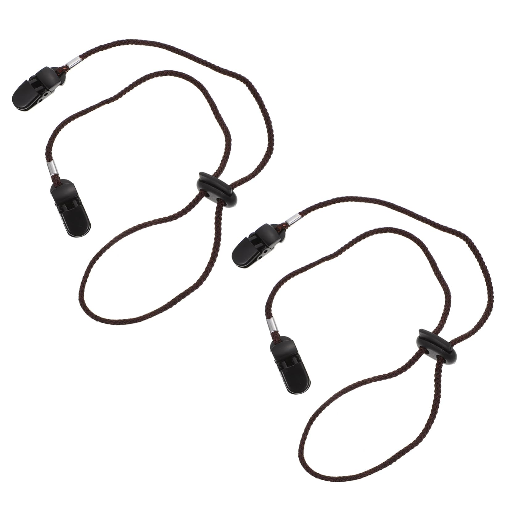 SUPVOX Travel Essential 2pcs Hat Clip Anti-Lost Cap Strap Clips Outdoor Cap Retainer Adjustable Brown