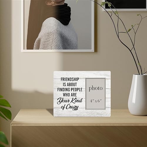 Miniatura 3 de Nurawo Regalos divertidos para amigos, regalos de amistad para mujeres, amigos, hombres, regalo de compañeros de trabajo, marco de fotos de madera