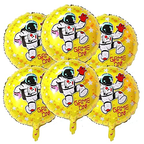 Image of AMFIN (Pack of 7) Theme Birthday Balloons /Happy Birthday foil Balloon /Game On Balloons /Game on Birthday Party Theme /Game Theme Kids Party Decoration