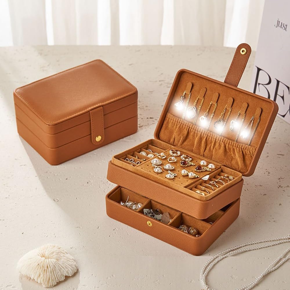 Wieża Biżuteryjna Vintage skórzany organizer na biżuterię o dużej pojemności Uchwyt