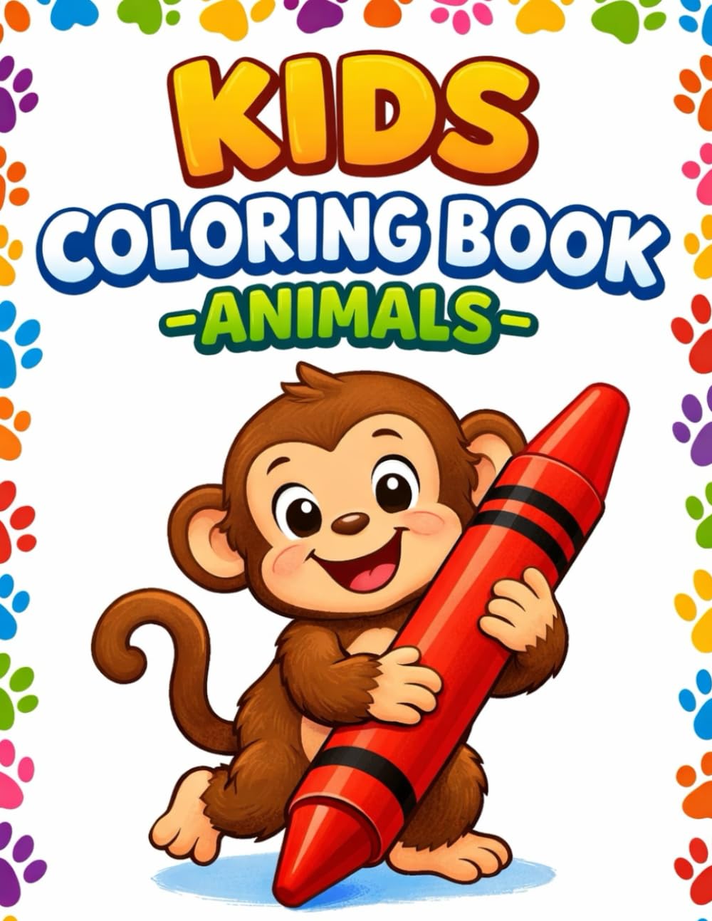 Animal Kingdom: A Fun Colouring Book for Kids Aged 3 to 6