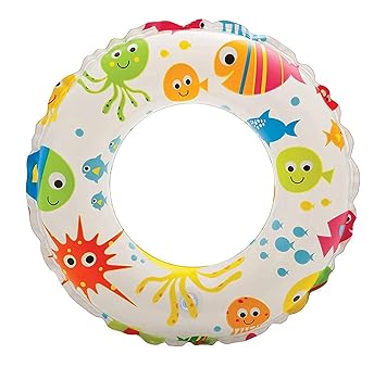KRISHTI Pool Party Swimming Pool Ring Swim Tube for Kids Swimming Learing Ring for Girls and Boys Swimming Tube Inflatable Swim Ring(3-8Year)(Size - 24''inch)(Swim Ring)