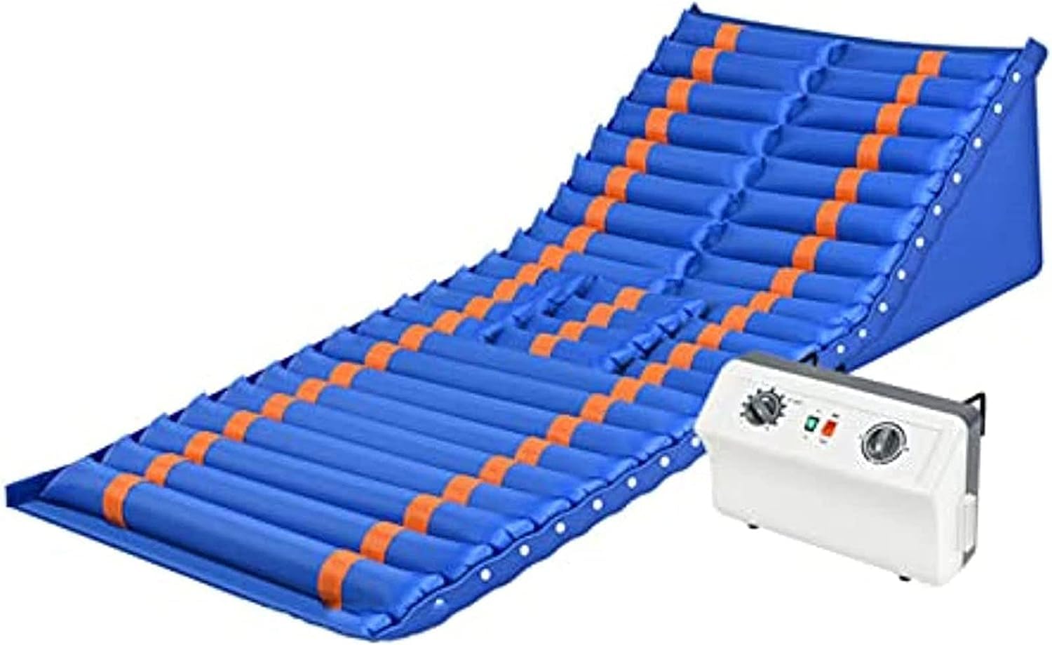 Colchón antiescaras, cubrecolchón con presión de Aire alterna, cubrecolchón con microagujeros y Modo sueño, función de Giro a la Izquierda y a la Derecha, médico